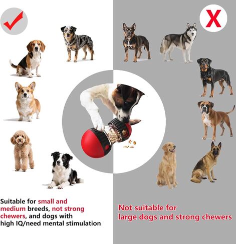 Dog Dispensing Cognitive Toy Pet Treat Food Dispenser Boredom Ball Toys Keep Busy Puzzle Interactive Feeder Toy with Adjustable Food Dispenser Suitable for Small Medium Large Dogs, Not for Chewing in Kuwait