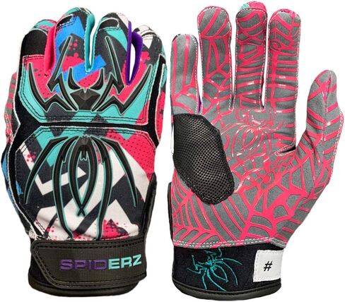Spiderz Hybrid Baseball/Softball Bloves ، Black/Pink in Kuwait