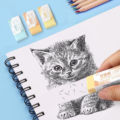 20 Pack Gradient Erasers,Teardrop Shape Pencil Eraser for Kids,Ideal for Art, Writing,School & Office in Kuwait