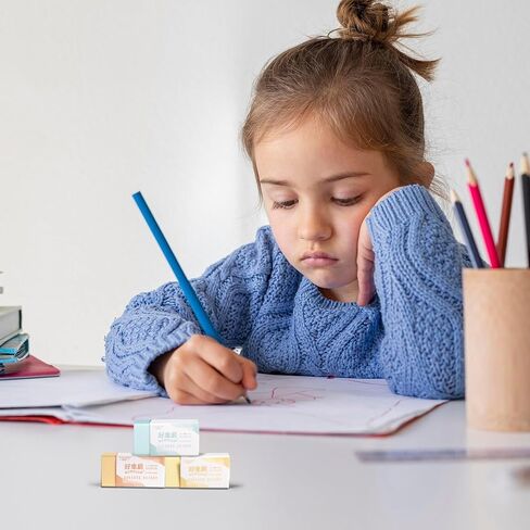 20 Pack Gradient Erasers,Teardrop Shape Pencil Eraser for Kids,Ideal for Art, Writing,School & Office in Kuwait