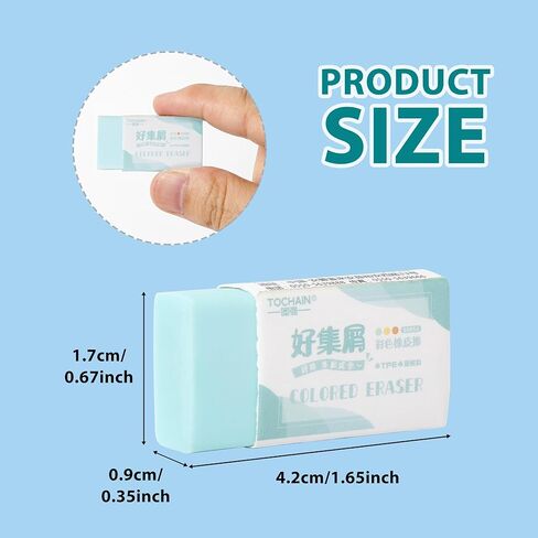 20 Pack Gradient Erasers,Teardrop Shape Pencil Eraser for Kids,Ideal for Art, Writing,School & Office in Kuwait