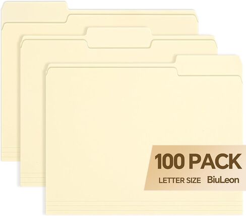 File Folders,21 Pack Manilla Folders 8.5x11,1/3 Cut Tabs Manila File Folders Letter Size for Easy Labeling and Organization,Vanilla Folders Great for Documents Home School Classroom Office Supplies in Saudi Arabia