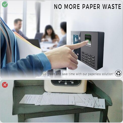 ساعات الوقت للموظفين التجارية التجارية الصغيرة ، Face + Photeprint + Palm + PIN ، Clock Ite and Out Machine للموظفين ، لا توجد رسوم شهرية لا يوجد برنامج مطلوب in Kuwait