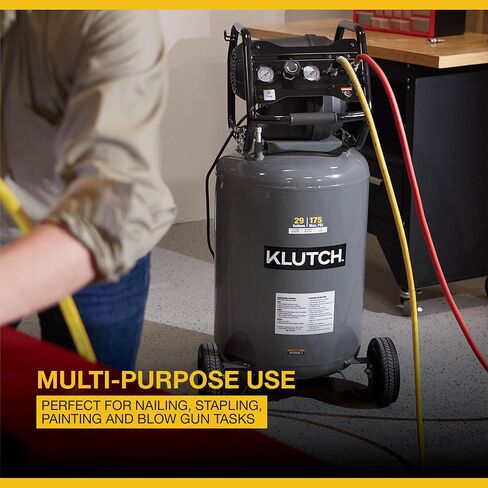 Klutch 60-Gallon Single-Stage Vertical Air Compressor, 3.7 HP, 230 Volts in Saudi Arabia