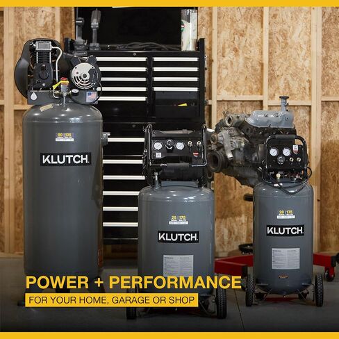 Klutch 60-Gallon Single-Stage Vertical Air Compressor, 3.7 HP, 230 Volts in Saudi Arabia