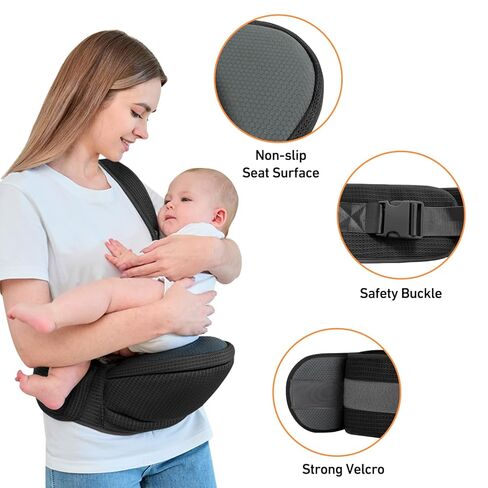 IULONEE Hip Seat Baby Carrier Baby Sling Toddler Backpack with Multiple Pockets Detachable Infant Wrap Comfortable Baby Wrap Carrier Ergonomic Baby Hipseat Sling for Newborns in Kuwait