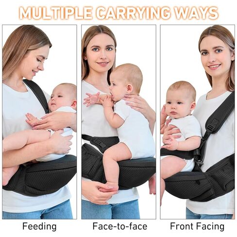 IULONEE Hip Seat Baby Carrier Baby Sling Toddler Backpack with Multiple Pockets Detachable Infant Wrap Comfortable Baby Wrap Carrier Ergonomic Baby Hipseat Sling for Newborns in Kuwait
