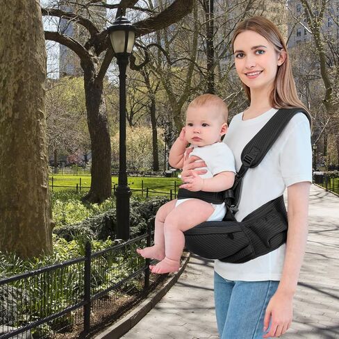 IULONEE Hip Seat Baby Carrier Baby Sling Toddler Backpack with Multiple Pockets Detachable Infant Wrap Comfortable Baby Wrap Carrier Ergonomic Baby Hipseat Sling for Newborns in Kuwait