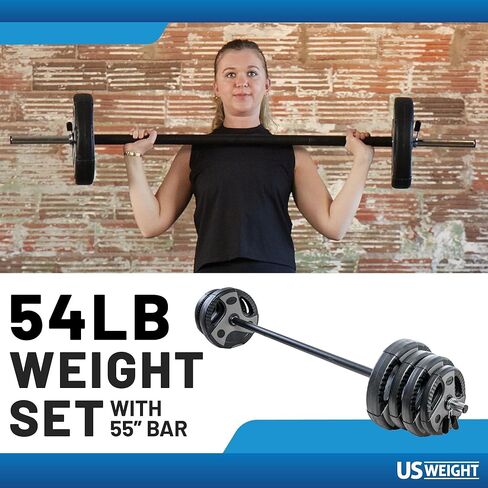 مجموعة الوزن القابلة للتعديل في الولايات المتحدة مع 55 بوصة الحديد ، الدمبل ، ومقبض kettlebell - معدات ممارسة متعددة الاستخدامات للتدريبات الصالة الرياضية المنزلية in Kuwait