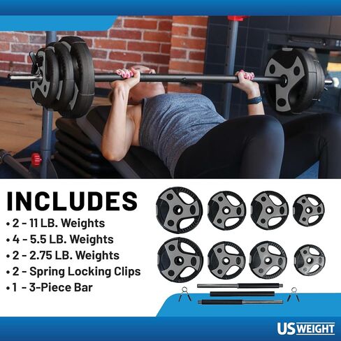 مجموعة الوزن القابلة للتعديل في الولايات المتحدة مع 55 بوصة الحديد ، الدمبل ، ومقبض kettlebell - معدات ممارسة متعددة الاستخدامات للتدريبات الصالة الرياضية المنزلية in Kuwait