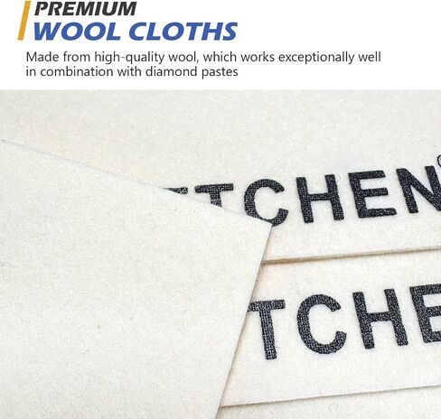 Scottchen 4PCS من الصوف من أجل التلميع والتلميع ولفائف ، 6 "× 4" × 1.55 ملم ، مثالية للمجوهرات والمجوهرات والزجاج والمعادن. in Kuwait