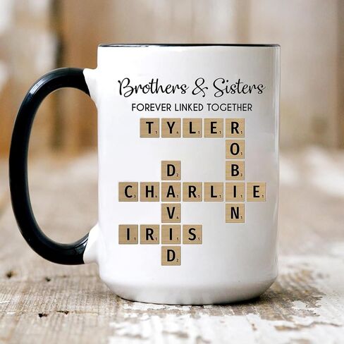 LASFOUR Thanks For Being My Brother Coffee Mugs, Personalized Funny Brother Ceramic Coffee Cups with Names, Personalized Gifts for Brother in Saudi Arabia