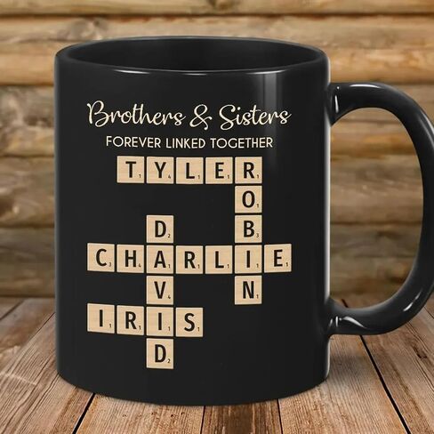 LASFOUR Thanks For Being My Brother Coffee Mugs, Personalized Funny Brother Ceramic Coffee Cups with Names, Personalized Gifts for Brother in Saudi Arabia