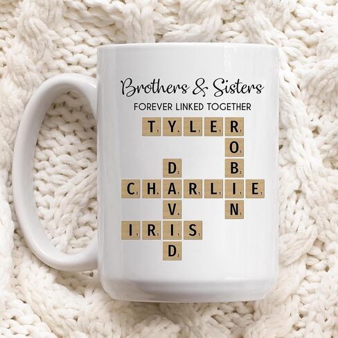 LASFOUR Thanks For Being My Brother Coffee Mugs, Personalized Funny Brother Ceramic Coffee Cups with Names, Personalized Gifts for Brother in Saudi Arabia