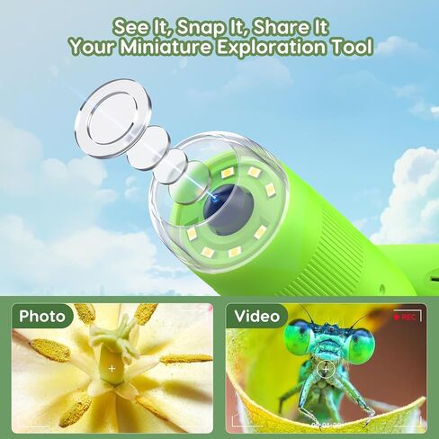 مجهر Hayve للأطفال الذين يعانون من شاشة 2inch IPS ، مجهر Mini Pocket المحمولة مع 8 LEDs ， PC in Kuwait