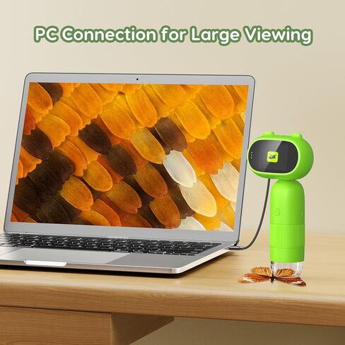 مجهر Hayve للأطفال الذين يعانون من شاشة 2inch IPS ، مجهر Mini Pocket المحمولة مع 8 LEDs ， PC in Kuwait