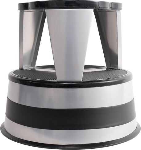 Cramer Kik Step Steel Stool - Stool stool اثنين ، يحمل 350 رطلاً (Silvertone) in Kuwait