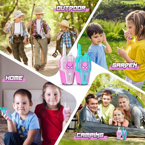 Rechargeable Walkie Talkies for Kids: Toys Gifts for 3 4 5 6 7 8 Year Old Boys Girls Ages 5-7 Kids Walkie Talkies 2 Pack Outdoor Toy for 4 5 6 7 Year Old Boy Birthday Gift in Kuwait
