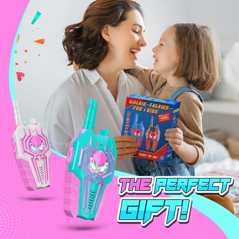 Rechargeable Walkie Talkies for Kids: Toys Gifts for 3 4 5 6 7 8 Year Old Boys Girls Ages 5-7 Kids Walkie Talkies 2 Pack Outdoor Toy for 4 5 6 7 Year Old Boy Birthday Gift in Kuwait