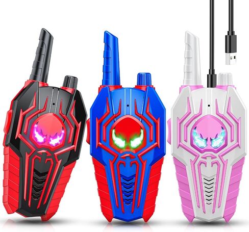 Rechargeable Walkie Talkies for Kids: Toys Gifts for 3 4 5 6 7 8 Year Old Boys Girls Ages 5-7 Kids Walkie Talkies 2 Pack Outdoor Toy for 4 5 6 7 Year Old Boy Birthday Gift in Kuwait