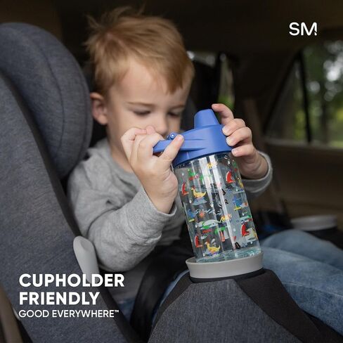 Simple Modern Bluey Kids Water Bottle Plastic BPA-Free Tritan Cup with Leak Proof Straw Lid | Reusable and Durable for Toddlers, Girls and Boys | Summit Collection | 12oz, Sky in Saudi Arabia