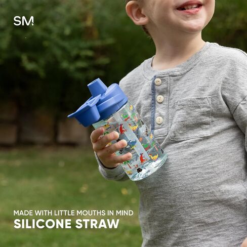 Simple Modern Bluey Kids Water Bottle Plastic BPA-Free Tritan Cup with Leak Proof Straw Lid | Reusable and Durable for Toddlers, Girls and Boys | Summit Collection | 12oz, Sky in Saudi Arabia