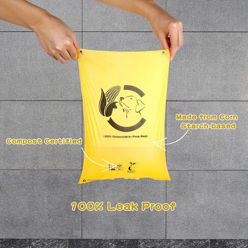 Certified Home Compostable Dog Poop Bags, 270 Plant Based Bags (18 Rolls) in Saudi Arabia