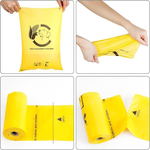 Certified Home Compostable Dog Poop Bags, 270 Plant Based Bags (18 Rolls) in Saudi Arabia