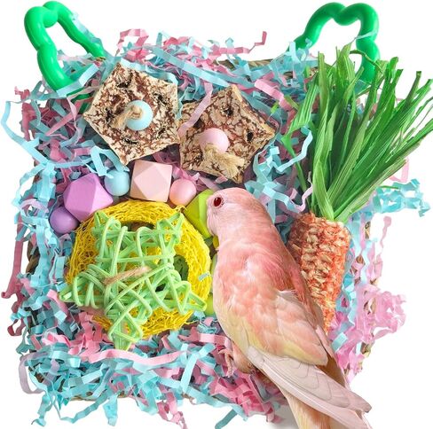 ألعاب الببغاء ، Tyotrbs Bird Foraging Box Bird Toys for Cockatiels Bird Toys for Parrots Bird Thredder Toys Parrot Cagetoy Lovebird و Conure Cage Association for Small Birds in Kuwait