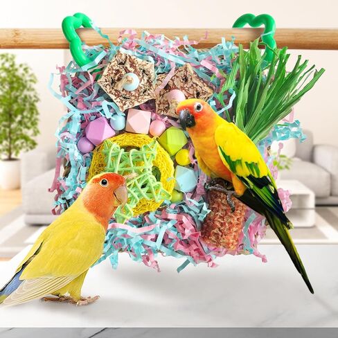 ألعاب الببغاء ، Tyotrbs Bird Foraging Box Bird Toys for Cockatiels Bird Toys for Parrots Bird Thredder Toys Parrot Cagetoy Lovebird و Conure Cage Association for Small Birds in Kuwait