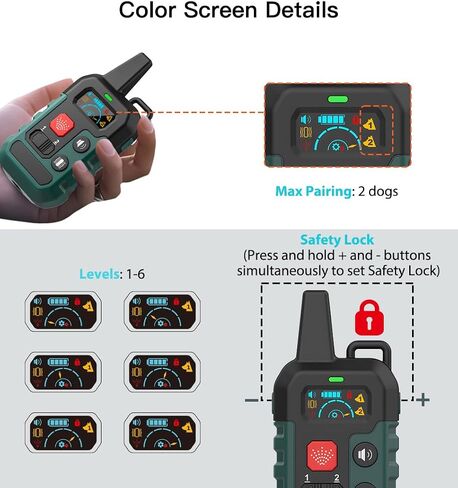 Citronella Dog Training Collar with Remote, 4 Modes Beep/Vibration/Spray/Spray Enhancement, Humane Safe Rechargeable Dog Bark Collar, IPX7 Waterproof Spray Collar, Range 300m 【Only Work with Remote】 in Kuwait