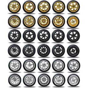 28 مجموعة 1/64 عجلات وإطارات طقم ، 1:64 النموذج المقياس حافات العجلات الساخنة الإطارات المطاطية إطارات الاستبدال عشوائي للسيارات النموذج in Kuwait
