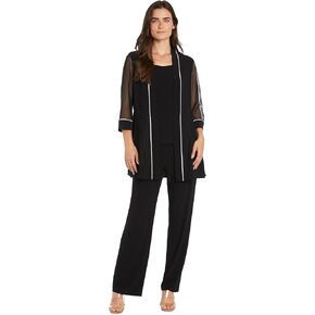 R&M Richards 2PC Pantsuit Jacket W/Mesh Inset & Rhinestone Trim & Pant in Kuwait