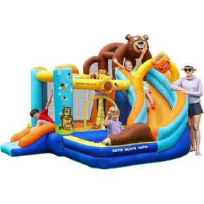 منزل بوند بونس بونس مع شريحة وحفرة الكرة - قلعة نطاطات داخلية/خارجية ، شملتها المنفاخ ، إطلاق النار على الكرة والملاكمة in Kuwait