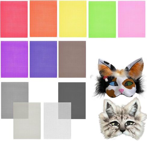 24 Pack Eye Mesh ، 12 شبكة ألوان عين لقناع Therian ، 7.87 × 5.91 بوصة DIY Therian Mask Kit for Furries Cosplay ، الدعائم ، الفراء ، صنع الحرف in Kuwait