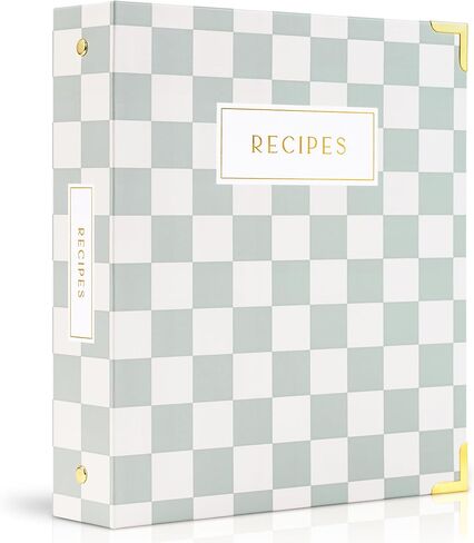رابط وصفة جمالية مع غطاء مقاوم للماء - كتاب الوصفات المثالي مع الأكمام البلاستيكية للكتابة في الوصفات الخاصة بك - جودة كتاب طبخ فارغ ، بطاقات مدفوعة. in Kuwait