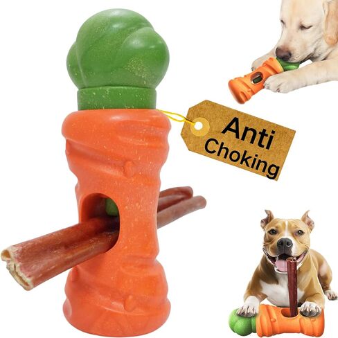 Pet Bully Stick Holder for Safe Chewing, Prevents Choking, Adjustable for Dogs, Easy to Use, Durable Food-Grade Material, Keeps Dogs Happy & Busy Brown in Saudi Arabia