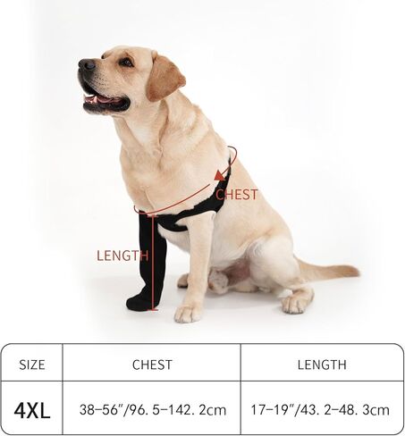 جوارب استعادة الكلاب - حماة مخلب مقاومة للماء مع نعل غير قائل | أحذية ما بعد الجراحة لحماية الجرح | الأكمام المضادة للالتقاط للكلاب (أسود ، l_left) in Kuwait