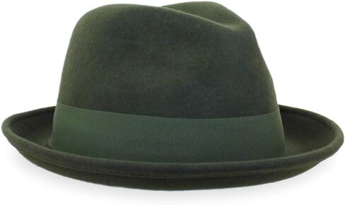 Belfry Trilby Men/Women Snap Brim Vintage Style Dress Fedora Hat 100% Pure Wool Felt Available in Black, Grey, Pecan (S, Brown) in Saudi Arabia
