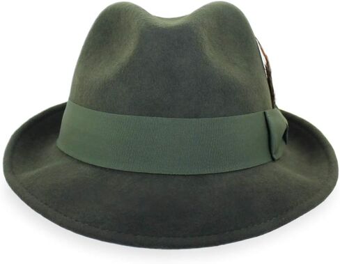 Belfry Trilby Men/Women Snap Brim Vintage Style Dress Fedora Hat 100% Pure Wool Felt Available in Black, Grey, Pecan (S, Brown) in Saudi Arabia