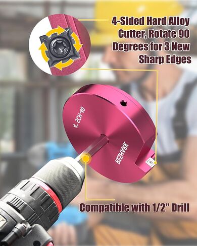 4 Pcs PVC Pipe Reamer Kit with 1 inch, 1-1/4 inch, 1-1/2 inch, 2 inch, Pipe Fitting Reamer for Standard 1/2" Drills, PVC Fitting Saver for SCH40 in Saudi Arabia