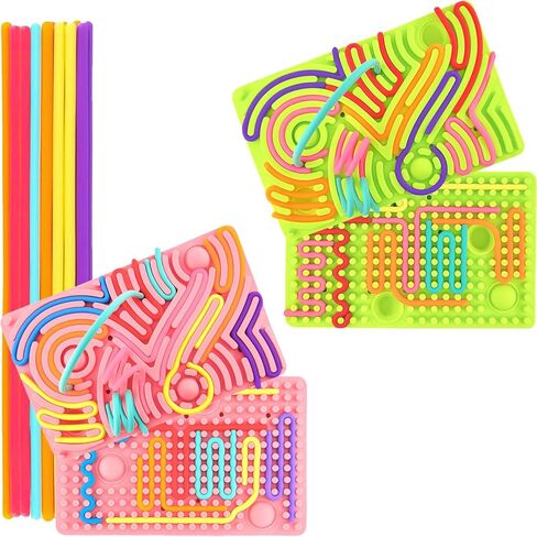 2Packs ألعاب تململ الحسية للأطفال الصغار الصغار ، لوحة النشاط الحسي للقلق ADHD التوحد ، تهدئة التوتر ، القلق للأطفال تخزين الحشوات للبالغين in Kuwait