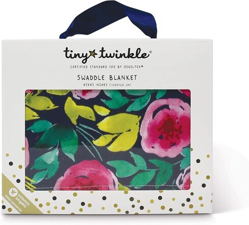Tiny Twinkle Kaffle Swaddle Blanket - Ink Strokes - Soft and Silky Baby Blanket to wrap Newborns, Large 47 x 47 Size in Saudi Arabia