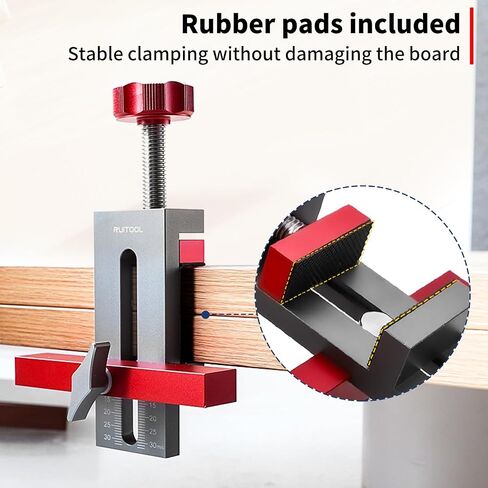 RUITOOL 2-in-1 Cabinet Door Mounting Jig & Rebound Device Tool with Bag, Installation Positioner for Frameless Cabinets Only, Easily Adjustable Aluminium Alloy Cabinet Hardware Jig with 3 Drill Bits in Kuwait