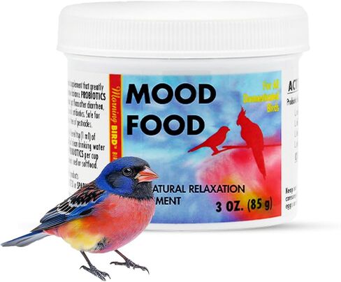 Morning Bird Mood Food (Avian Calming Formula), Non-Sedating Anxiety & Stress Relief Powder for Nervous Birds or Unwanted Behaviors, 1 oz in Kuwait