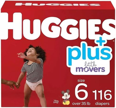 Huggies Plus Diapers, Size 5 (27+ Pounds), 144 Count in Saudi Arabia