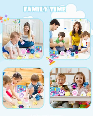 حزمة Taba Squishy ، مجموعة ألعاب Fufu Squishy Fidget ، تشمل Squishies (1 Big Cat Paws & Chick ، ​​1 Norma Chick & Cat Paws.2 Hamster) ، لعبة الضغط ، هدية عيد ميلاد للفتيات ، الأولاد ، الأطفال in Kuwait