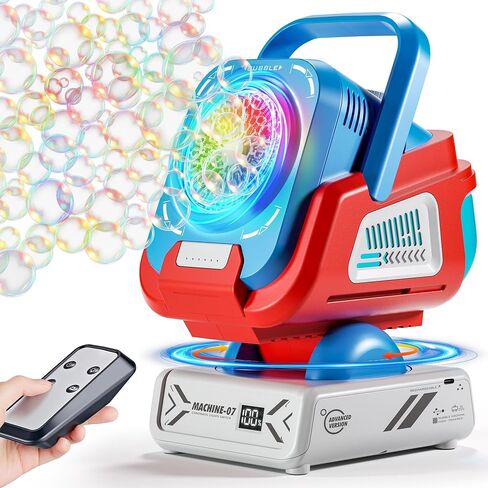 2025 آلة الفقاعة المطورة مع التحكم عن بعد ، الدوران التلقائي وأضواء RGB ، بطارية قابلة لإعادة الشحن 1800mAh ، شحن النوع C ، صانع الفقاعة للأطفال ، حفلات الزفاف ، حفلات أعياد الميلاد ، الأنشطة الخارجية in Kuwait
