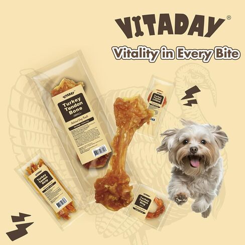 Turkey Tendon for Dogs – 100% Natural, USA-Sourced, High-Protein, Low-Fat, Long-Lasting Dog Chew, Rawhide Alternative, Hypoallergenic Puppy & Dog Treats, Strips in Kuwait