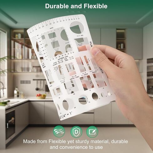 القالب الدائرة واستنسل 4 عبوات قوالب الصياغة للهندسة المعمارية والهندسة والتصميم الفني ومكتب وأدوات الصياغة متعددة الحجم القابلة لإعادة الاستخدام in Kuwait